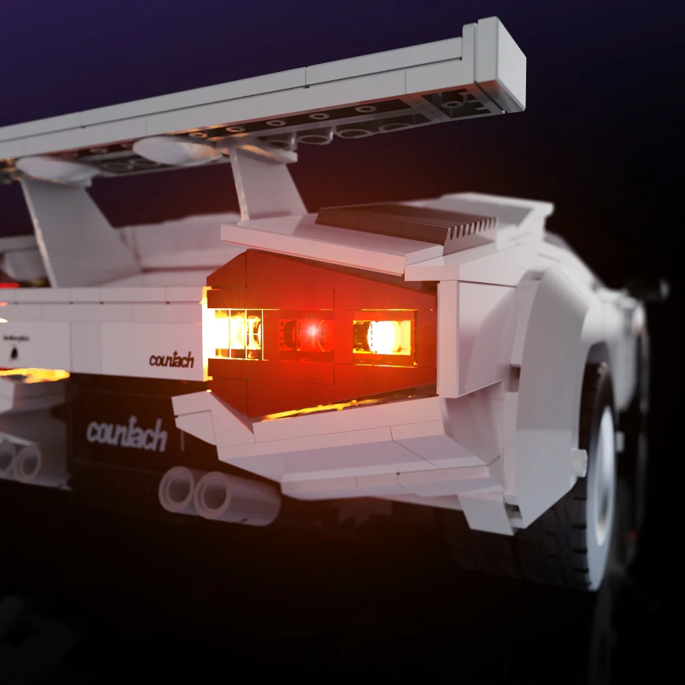 Light Kit for LEGO® Lamborghini Countach 5000 Quattrovalvole #10337 - Image 8